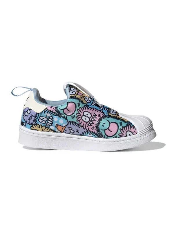 Кроссовки kevin lyons x superstar 360 little kid Adidas — изображение 2 из 4, белый/розовый/синий