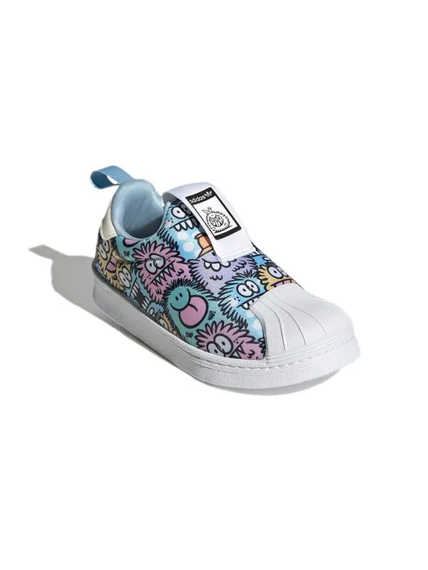Кроссовки kevin lyons x superstar 360 little kid Adidas — изображение 3 из 4, белый/розовый/синий