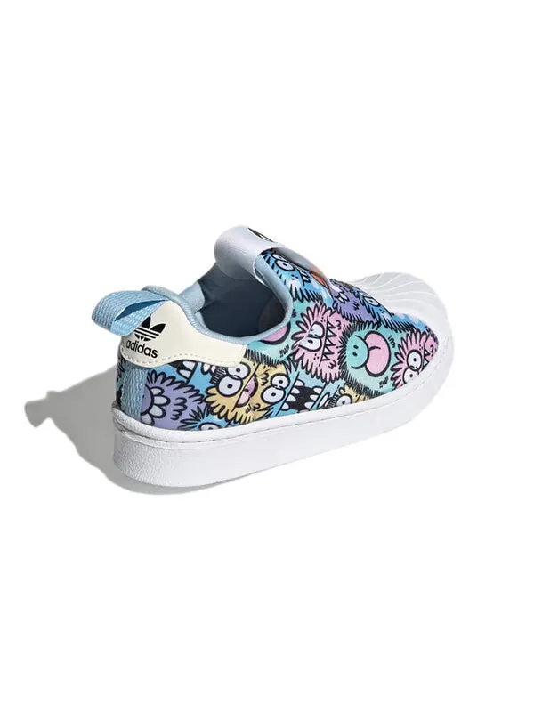 Кроссовки kevin lyons x superstar 360 little kid Adidas — изображение 4 из 4, белый/розовый/синий