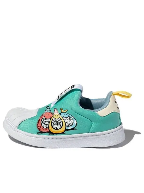 Кроссовки kevin lyons x superstar 360 little kid Adidas — изображение 1 из 4, зеленый