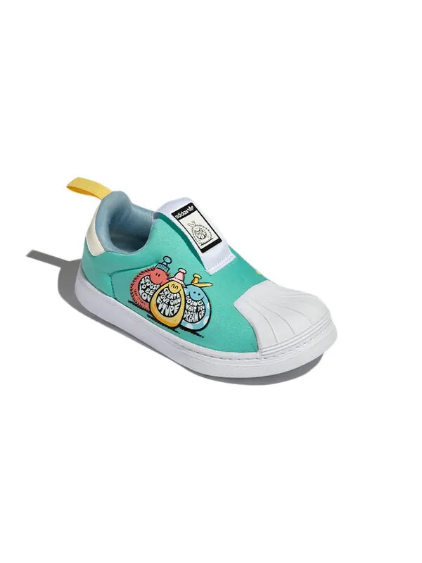 Кроссовки kevin lyons x superstar 360 little kid Adidas — изображение 3 из 4, зеленый