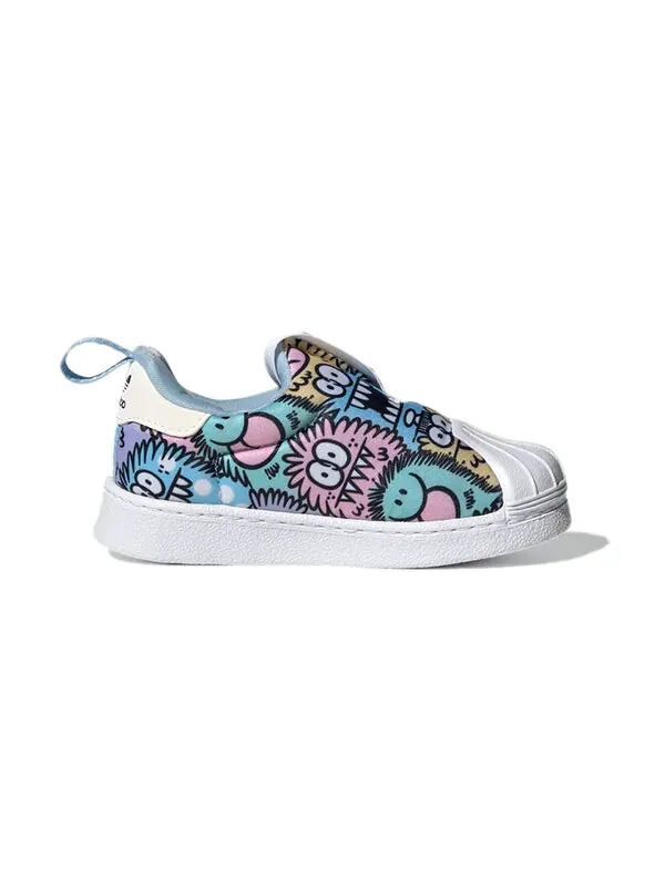 Кроссовки kevin lyons x superstar 360 детские Adidas — изображение 2 из 4, белый/фиолетовый/розовый