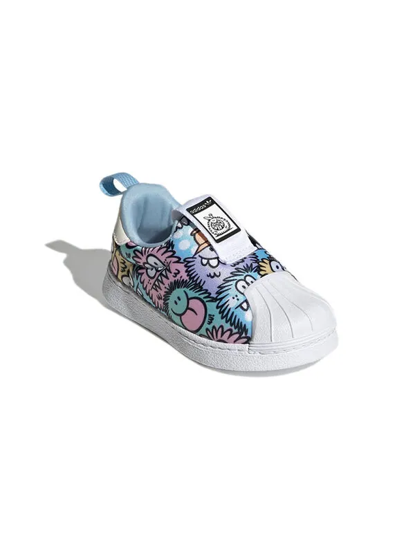 Кроссовки kevin lyons x superstar 360 детские Adidas — изображение 3 из 4, белый/фиолетовый/розовый