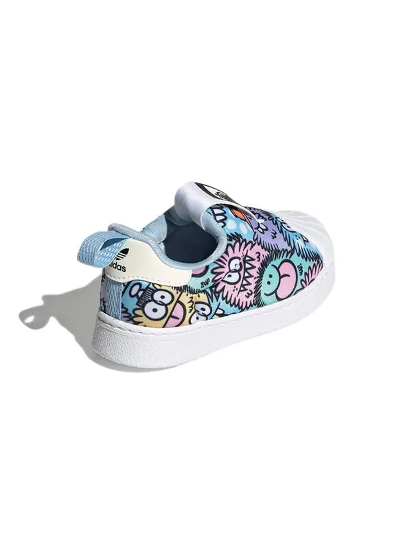 Кроссовки kevin lyons x superstar 360 детские Adidas — изображение 4 из 4, белый/фиолетовый/розовый