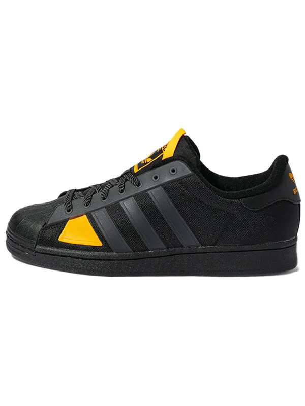 Кроссовки оригинальные суперзвезды зимние Adidas — изображение 2 из 4, черный/серый