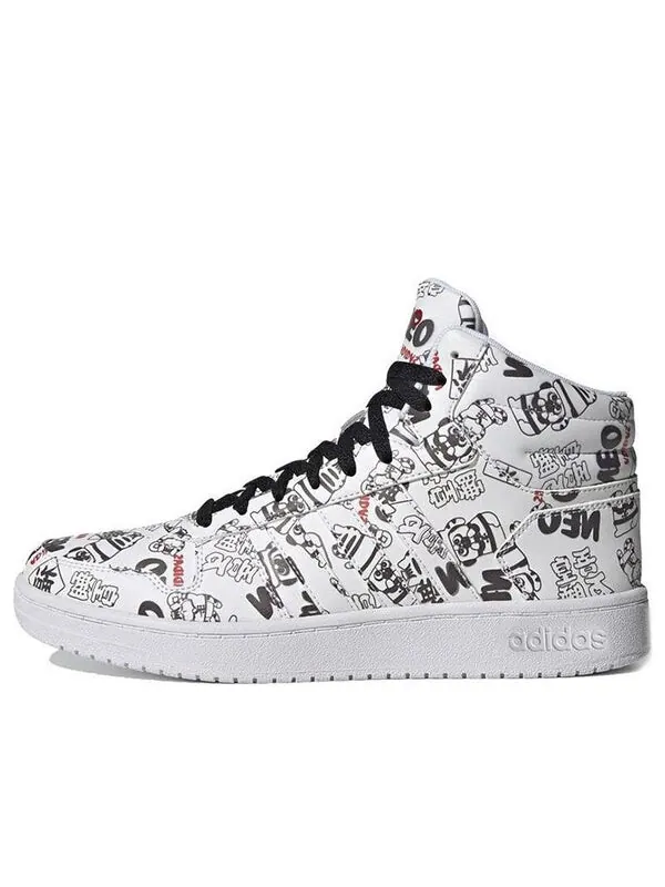 Кроссовки neo hoops 2.0 средние Adidas — изображение 1 из 4, белый/черный/красный