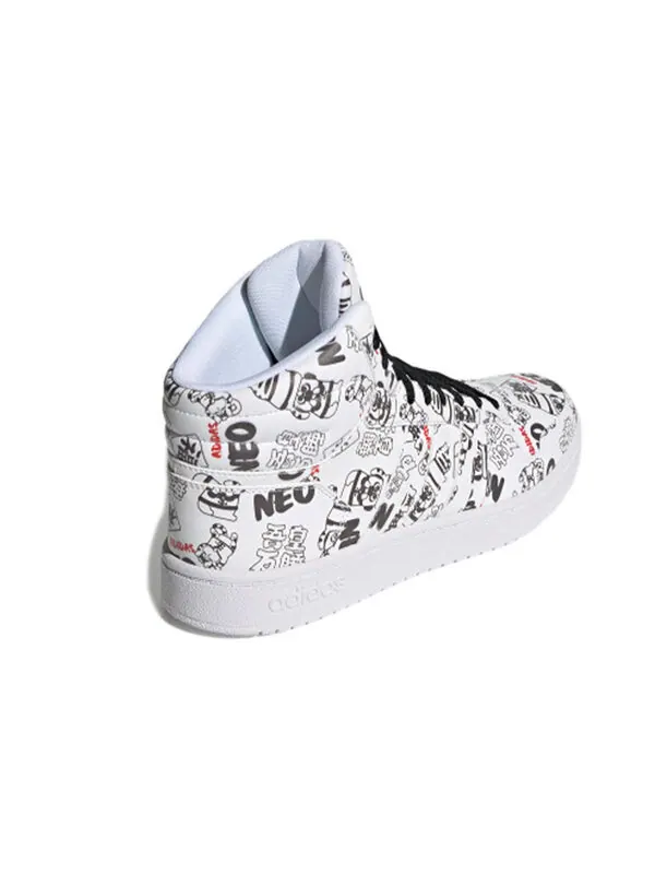 Кроссовки neo hoops 2.0 средние Adidas — изображение 4 из 4, белый/черный/красный