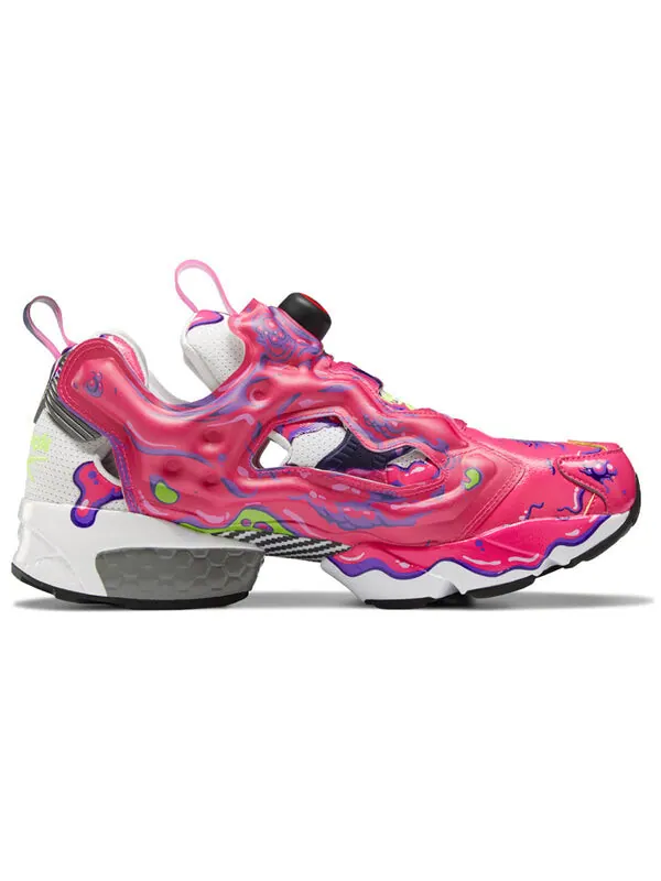 Кроссовки ghostbusters x instapump fury 'psychomagnotheric slime' Reebok — изображение 2 из 4, розовый/зеленый