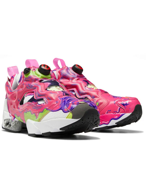 Кроссовки ghostbusters x instapump fury 'psychomagnotheric slime' Reebok — изображение 3 из 4, розовый/зеленый