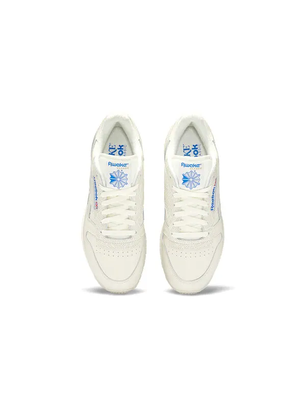 Кроссовки awake ny x classic leather 'white snakeskin' Reebok — изображение 4 из 4, бежевый