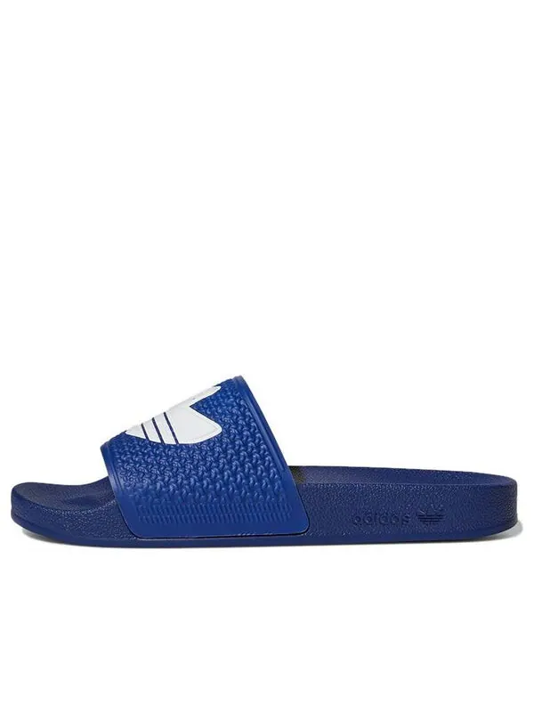 Тапочки shmoofoil slides 'victory blue' Adidas — изображение 1 из 4, синий/белый