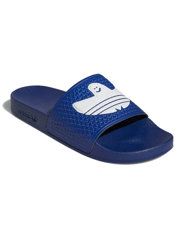 Тапочки shmoofoil slides 'victory blue' Adidas — изображение 3 из 4, синий/белый