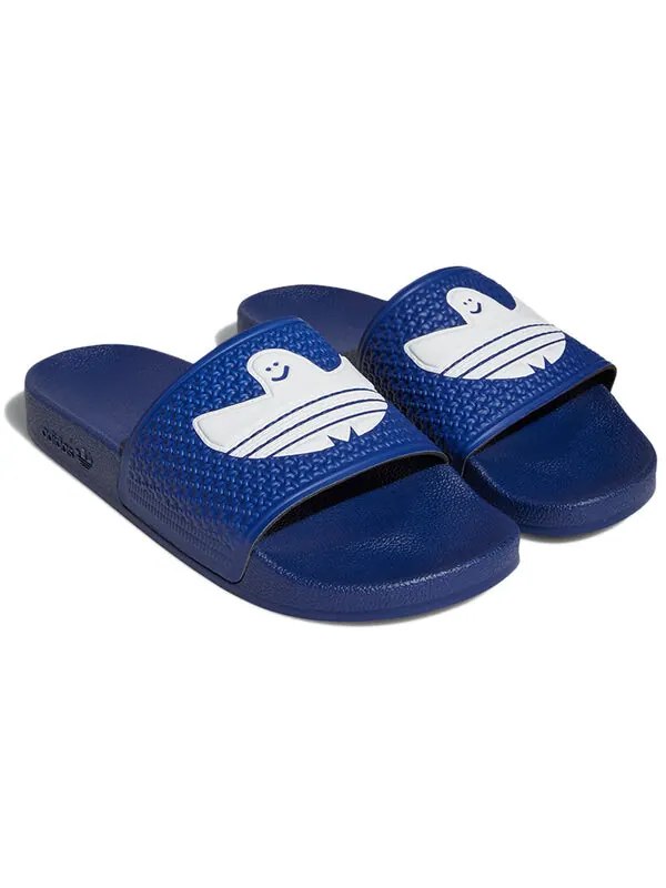 Тапочки shmoofoil slides 'victory blue' Adidas — изображение 4 из 4, синий/белый