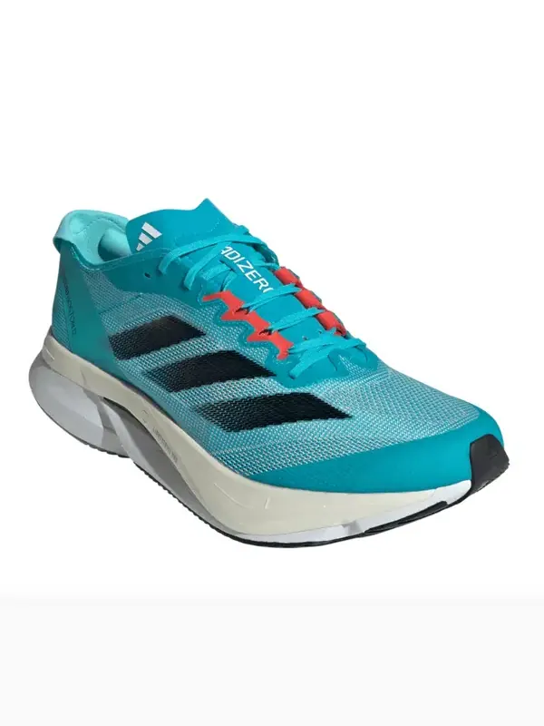 Кроссовки Adidas Adizero Boston 12 Running Shoes 'Flash Aqua Cloud White' — изображение 3 из 4, голубой/белый/черный