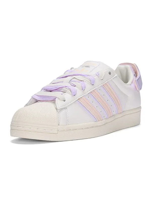 Кроссовки оригиналы суперзвезда Adidas — изображение 3 из 4, белый/фиолетовый/розовый