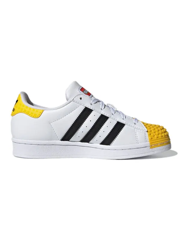 Кроссовки lego x superstar j Adidas — изображение 2 из 4, белый/черный/желтый
