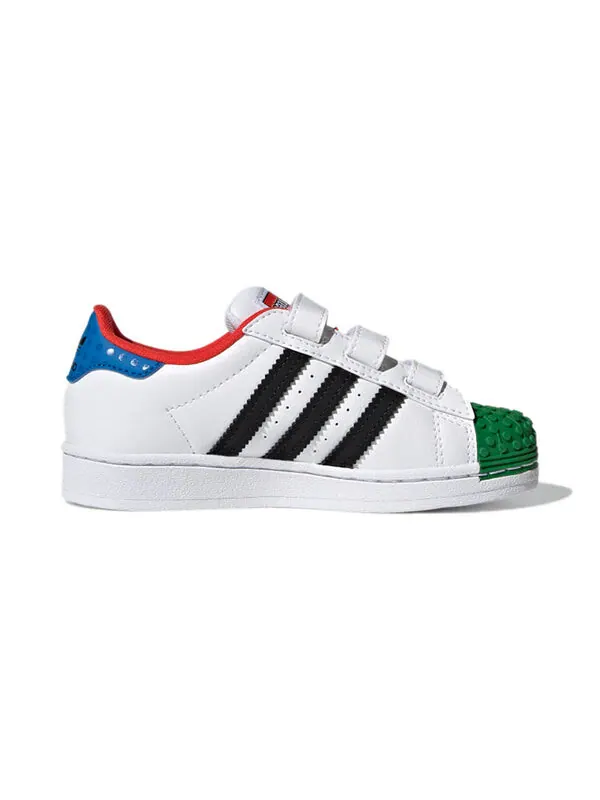 Кроссовки lego x superstar cf j Adidas — изображение 2 из 4, белый/черный/белый