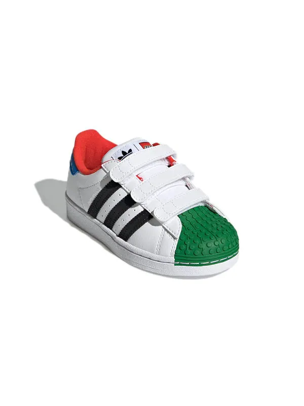 Кроссовки lego x superstar cf j Adidas — изображение 3 из 4, белый/черный/белый