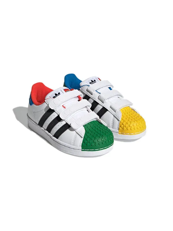 Кроссовки lego x superstar cf j Adidas — изображение 4 из 4, белый/черный/белый