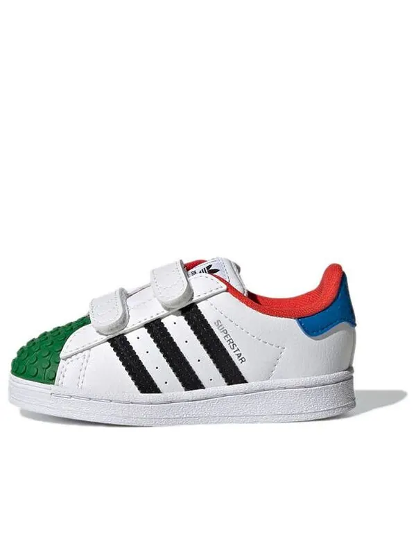 Кроссовки lego x superstar cf Adidas — изображение 1 из 4, белый/синий/зеленый