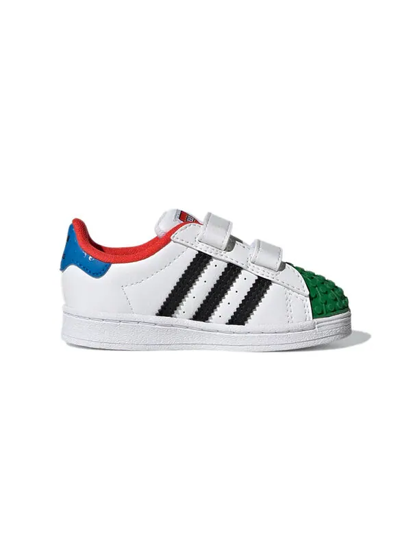 Кроссовки lego x superstar cf Adidas — изображение 2 из 4, белый/синий/зеленый
