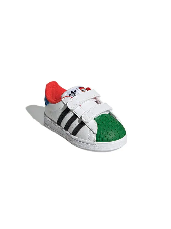 Кроссовки lego x superstar cf Adidas — изображение 3 из 4, белый/синий/зеленый