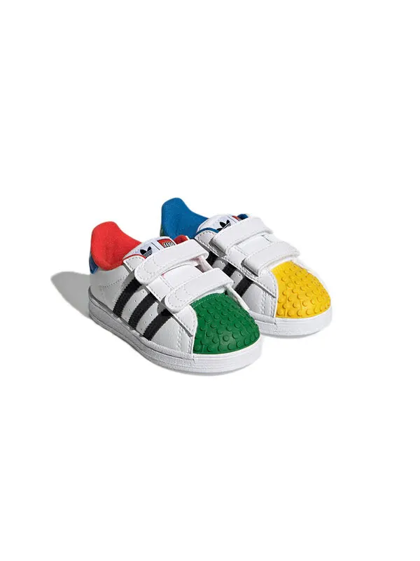 Кроссовки lego x superstar cf Adidas — изображение 4 из 4, белый/синий/зеленый