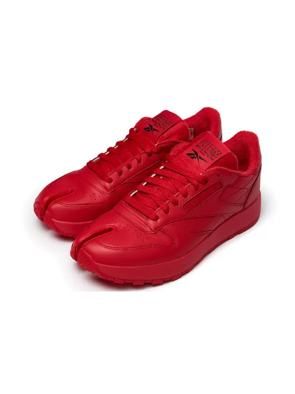 Кроссовки maison margiela x classic leather tabi 'vector red' Reebok — изображение 2 из 4, красный