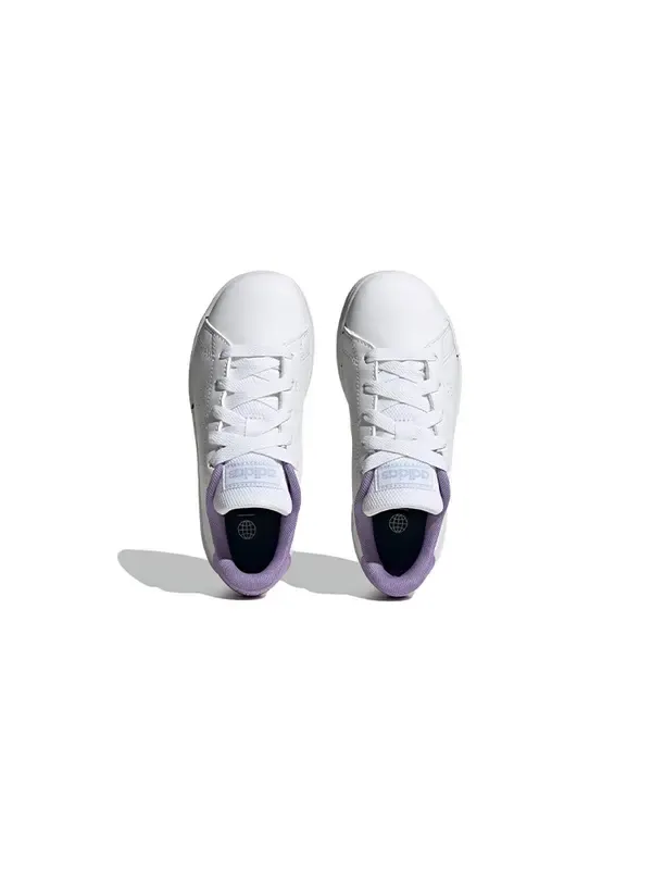Кроссовки (PS) Adidas Tennis Advantage Lifestyle Court 'White Violet Fusion' — изображение 4 из 4, белый/белый/фиолетовый