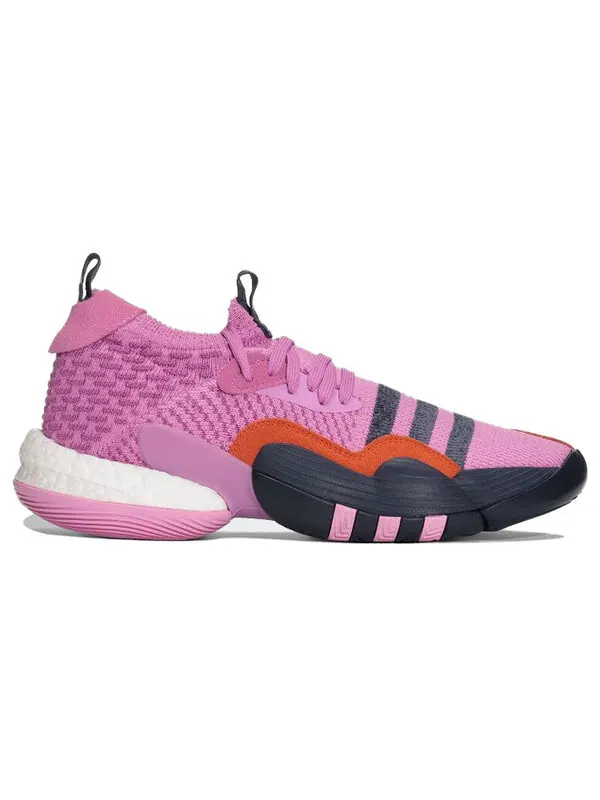 Кроссовки trae young 2.0 баскетбольные кроссовки Adidas, сиреневый — изображение 2 из 4, темно-синий/оранжевый