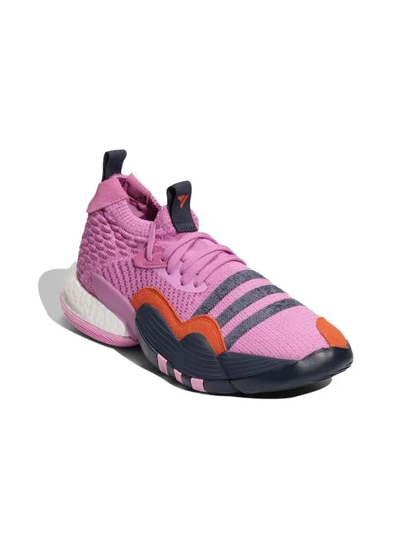 Кроссовки trae young 2.0 баскетбольные кроссовки Adidas, сиреневый — изображение 3 из 4, темно-синий/оранжевый