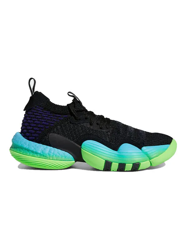 Кроссовки trae young 2 j Adidas — изображение 2 из 4, черный/синий/зеленый