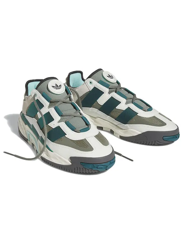 Кроссовки оригиналы niteball Adidas — изображение 3 из 4, белый/зеленый/серый