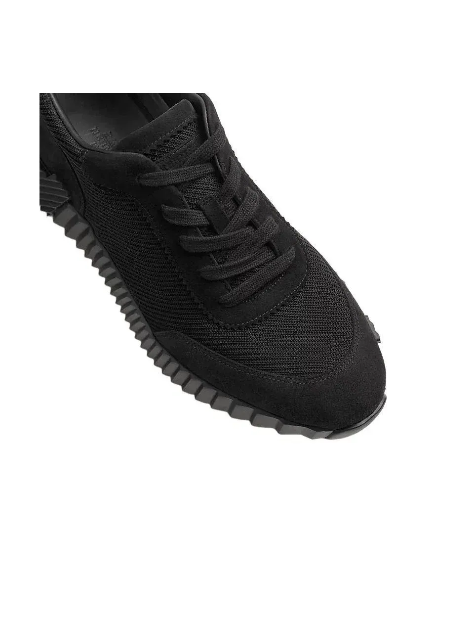 Мужские сандалии-слайды с кожаным верхом HERMES Bouncing Sneaker — изображение 5 из 6, черный