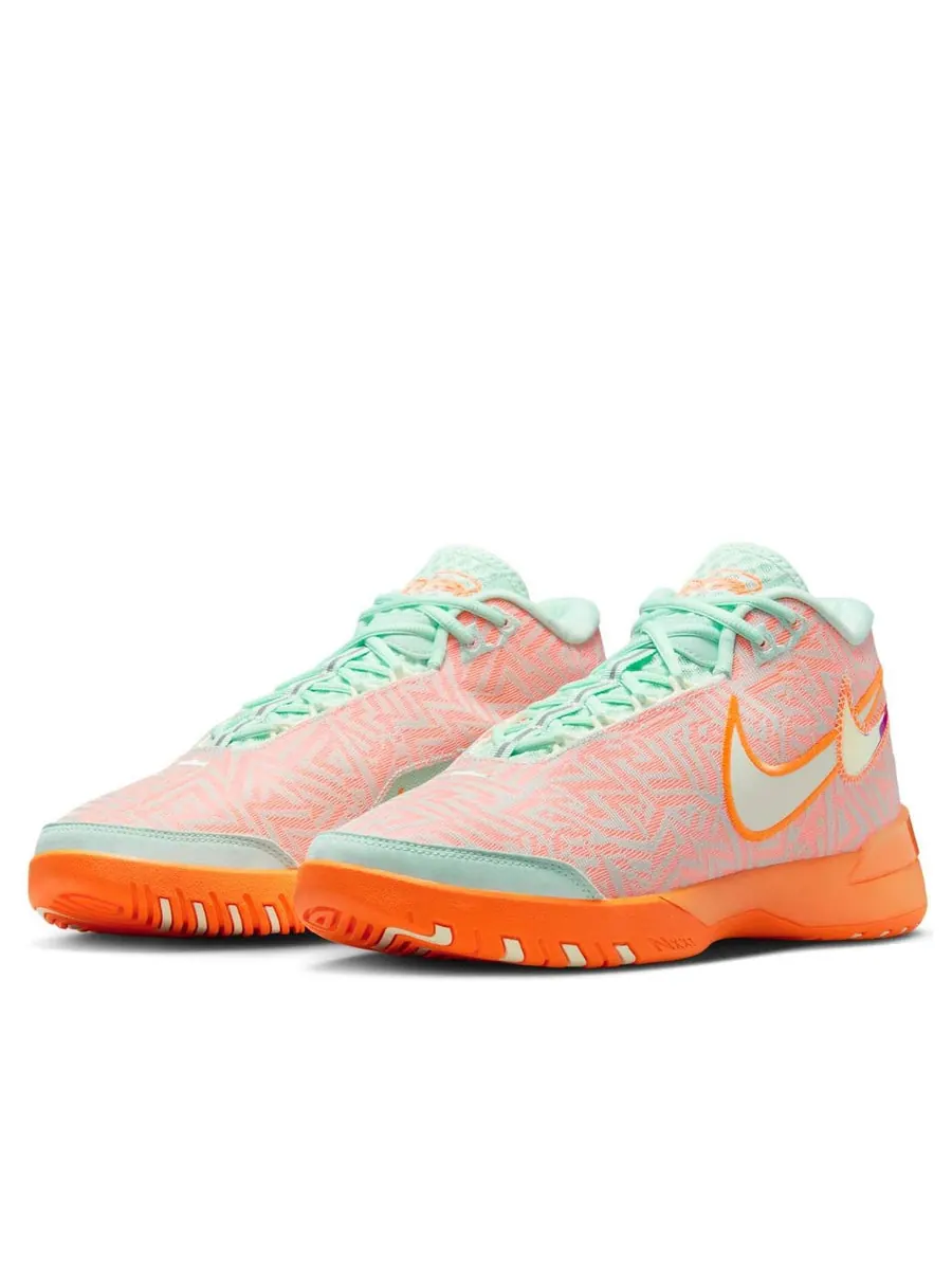 Кроссовки Nike Zoom LeBron NXXT Genisus EP 'Mint Foam Bright Citrus' — изображение 3 из 6, оранжевый