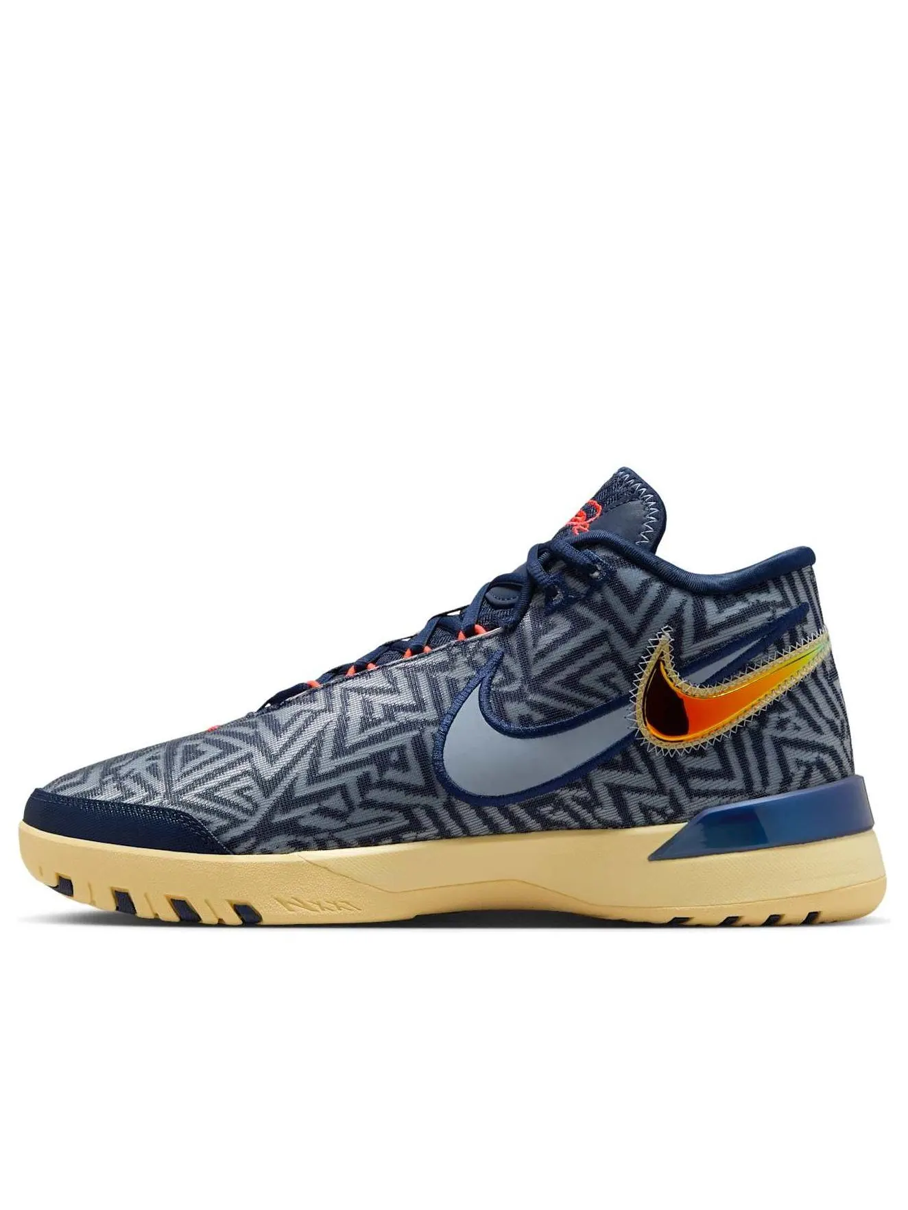 Кроссовки Nike LeBron NXXT Genisus EP 'Midnight Navy Soft Yellow' — изображение 1 из 6, темно-синий