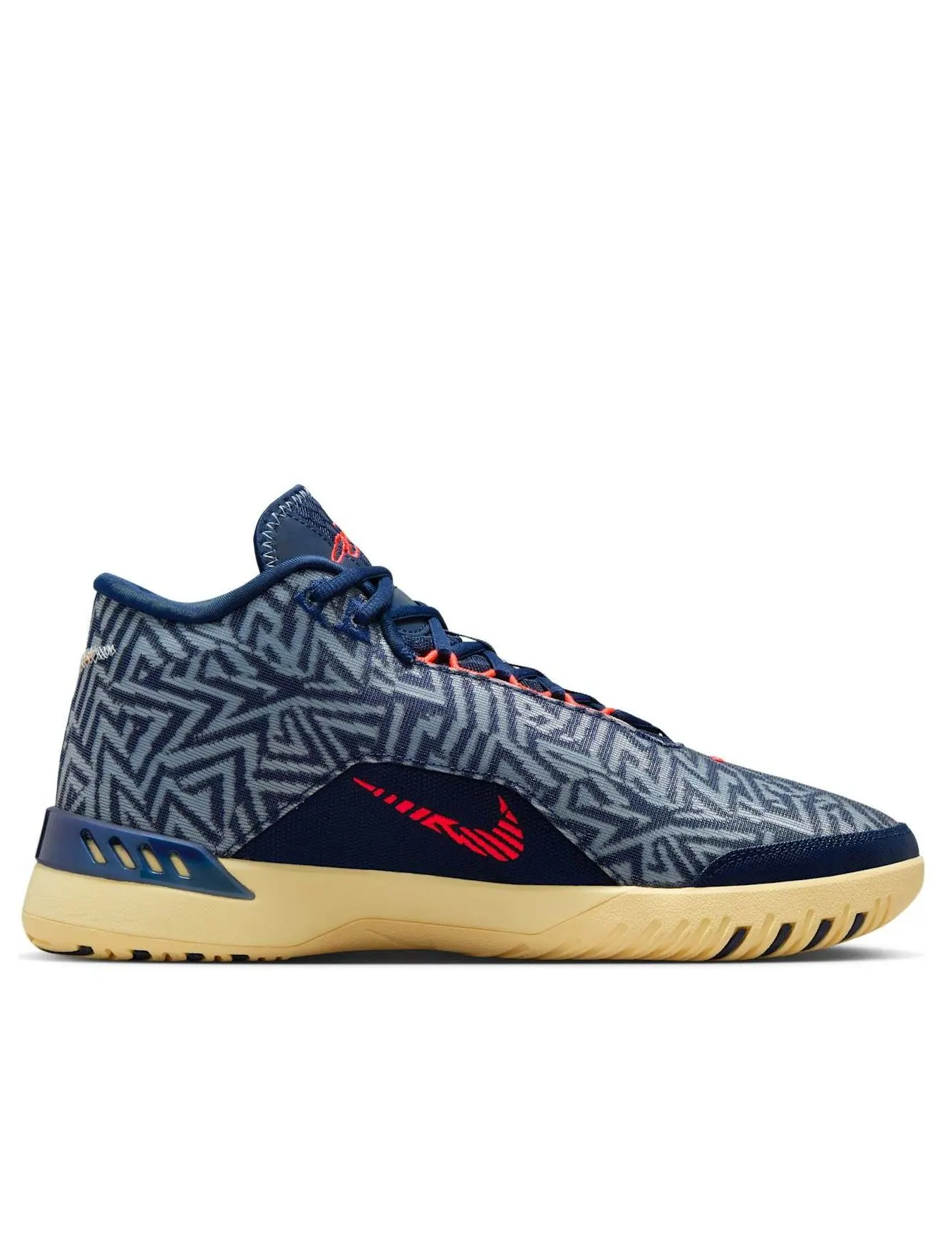 Кроссовки Nike LeBron NXXT Genisus EP 'Midnight Navy Soft Yellow' — изображение 2 из 6, темно-синий