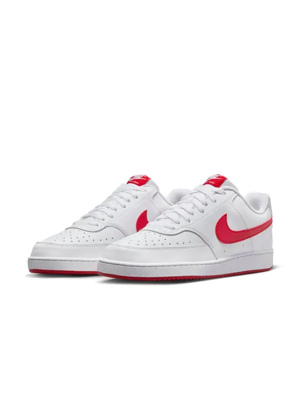 Кроссовки court vision low next nature 'white university red' Nike — изображение 3 из 4, белый/красный