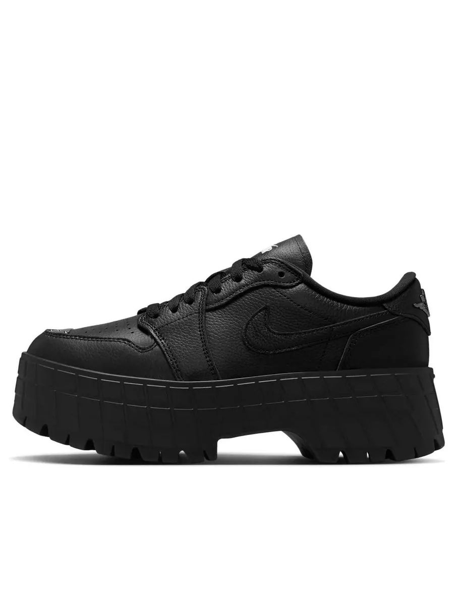 Кроссовки (WMNS) Air Jordan 1 Low Brooklyn 'Black' — изображение 1 из 6, черный