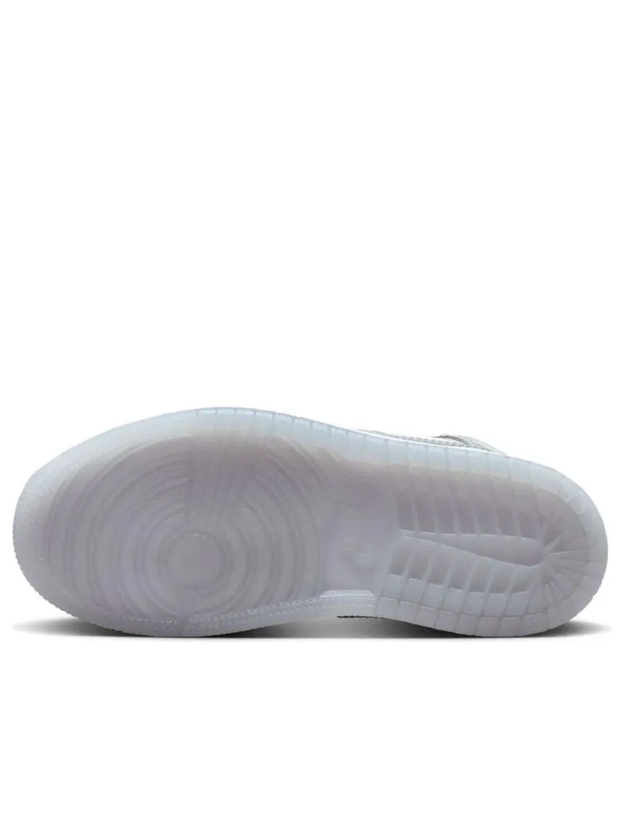 Кроссовки (PS) Air Jordan 1 Mid SE 'White Medium Grey Cool Grey' — изображение 6 из 6, белый