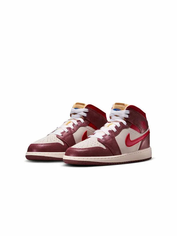 Кроссовки 1 mid 'bread butter & sole' Air Jordan — изображение 3 из 4, коричневый/красный