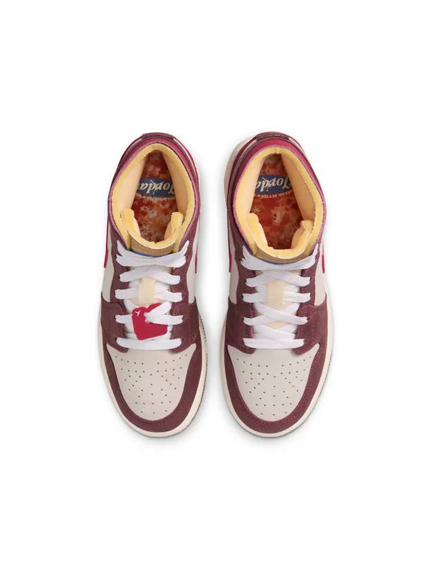Кроссовки 1 mid 'bread butter & sole' Air Jordan — изображение 4 из 4, коричневый/красный