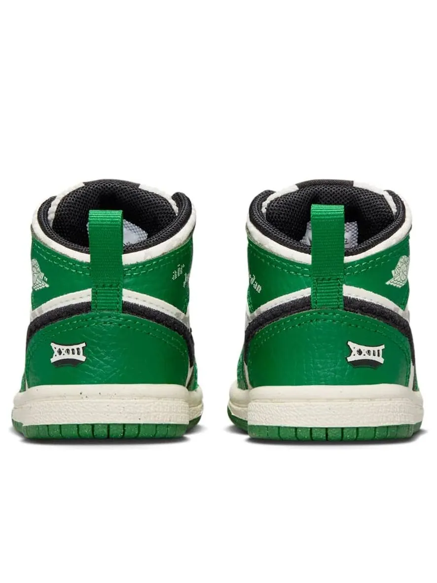Кроссовки (TD) Air Jordan 1 Mid SE 'Overbranded' — изображение 5 из 6, зеленый