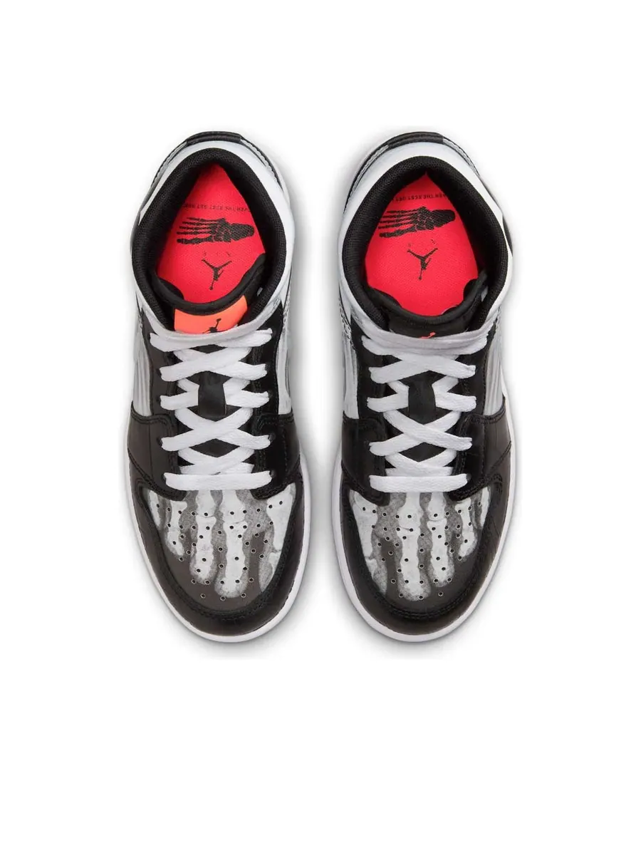 Кроссовки (GS) Air Jordan 1 Mid 'X-Ray' — изображение 4 из 6, черный