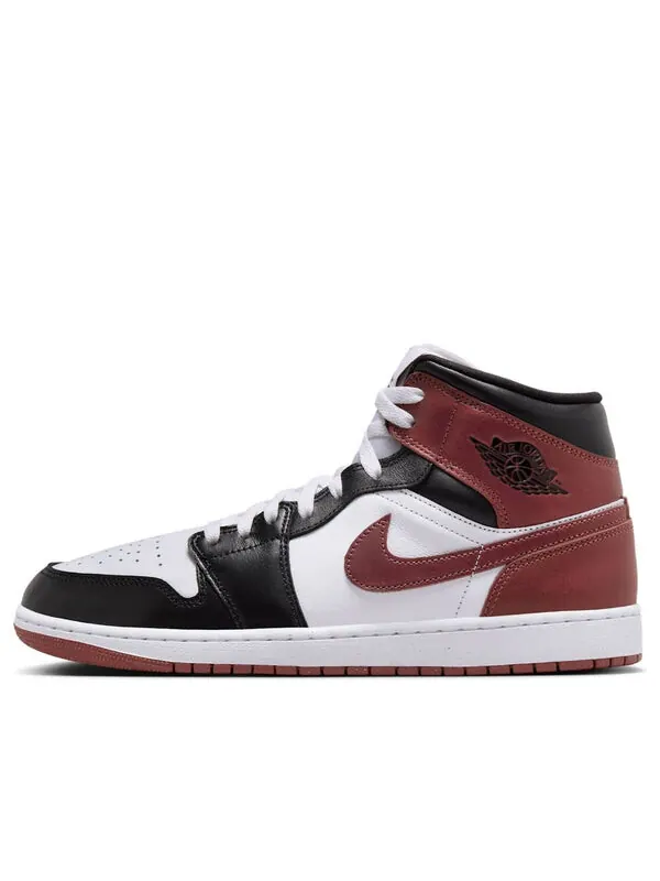 Кроссовки 1 mid 'white red black' Air Jordan — изображение 1 из 4, белый/черный/красный