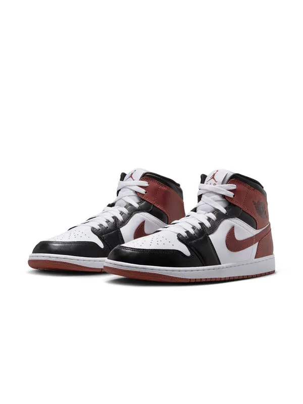 Кроссовки 1 mid 'white red black' Air Jordan — изображение 3 из 4, белый/черный/красный