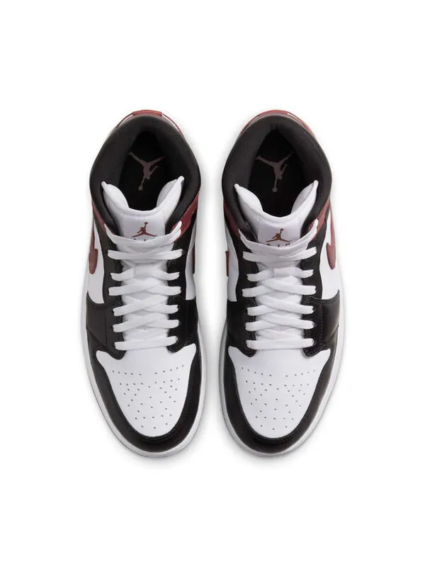 Кроссовки 1 mid 'white red black' Air Jordan — изображение 4 из 4, белый/черный/красный