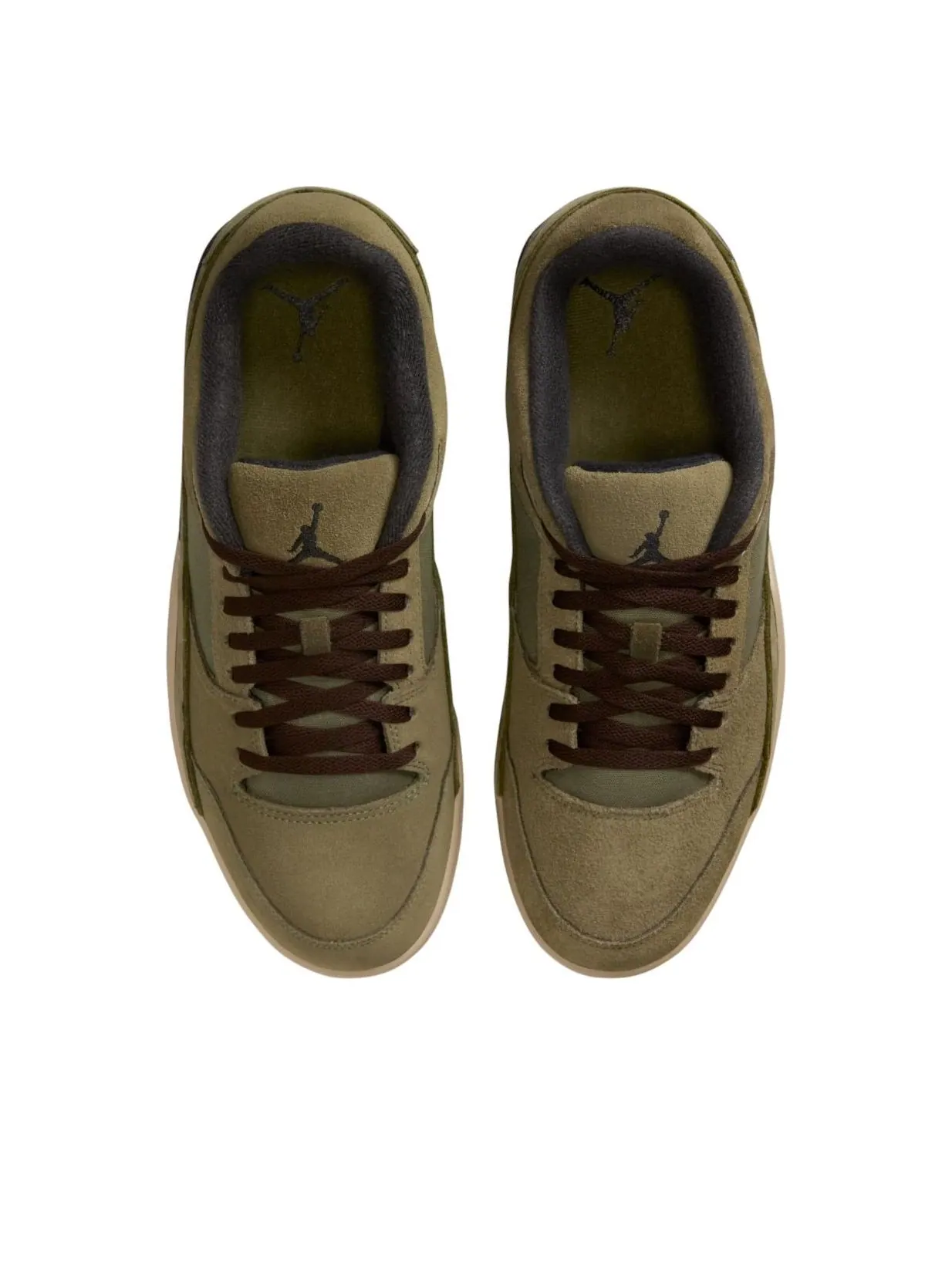 Кроссовки Air Jordan Flight Court 'Medium Olive Khaki' — изображение 3 из 6, оливковый зеленый