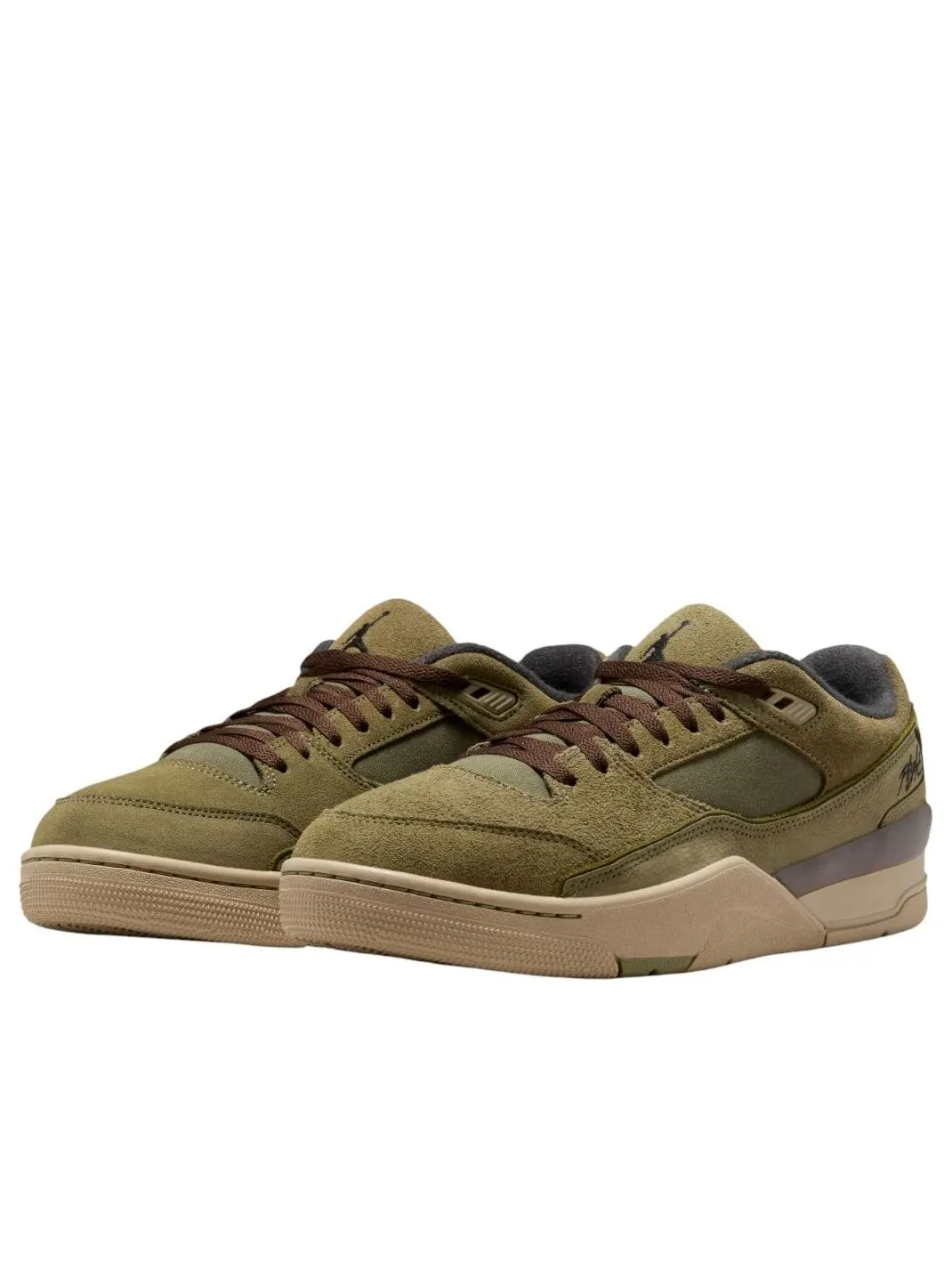 Кроссовки Air Jordan Flight Court 'Medium Olive Khaki' — изображение 4 из 6, оливковый зеленый
