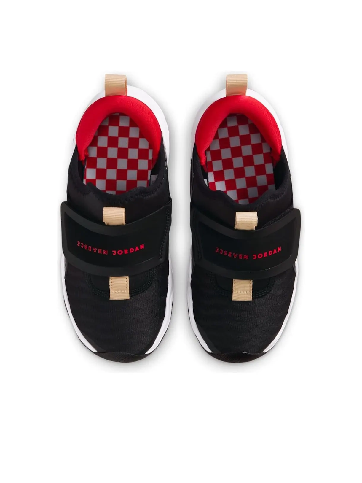 (PS) Air Jordan 23/7.2 EasyOn 'Black Fire Red White Sesame' — изображение 2 из 6, черный/красный/белый